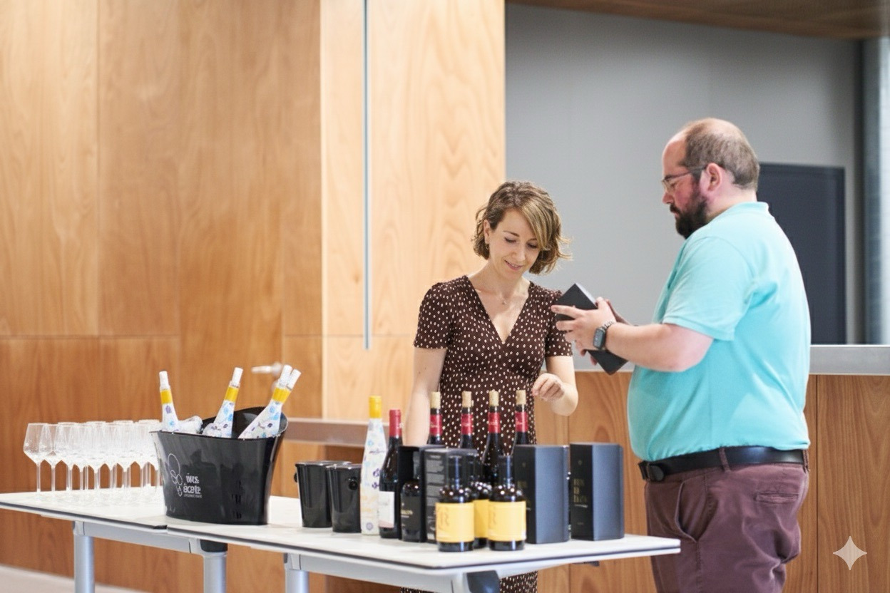 Organización de eventos para empresas: Taller de IA & cata de vinos